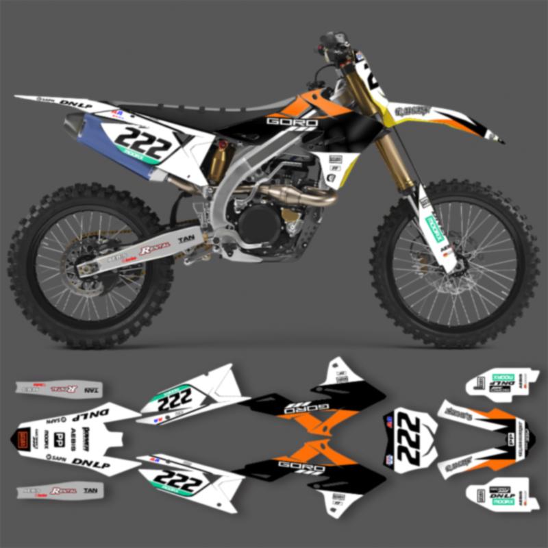 POWERZONE Индивидуальные наклейки для мотоцикла SUZUKI RMZ 250 450 2018 2019 2020 2021 2022 RMZ Индивидуальный графический комплект защиты 04