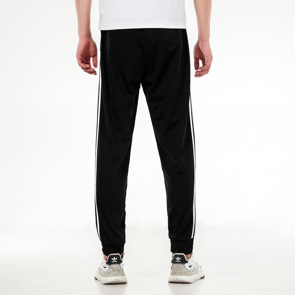 Adidas Essentials Warm-Up Tapered 3-Stripes Track Pants Black/White Men Streetwear H46105