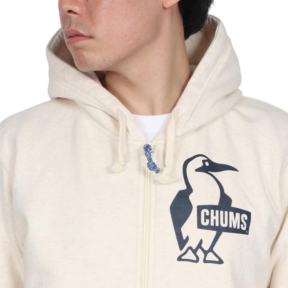 Толстовка с капюшоном Booby Logo Zip Parka x Navy [Chums] Мужская H/Natural