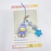 Flocked Labu Labubu Mini Keychain: Cute Grain Stroller Bag & Phone Pendant Ornament