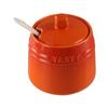 Spoon Ceramic Spice Jar Lid Kitchen Canisters Creative Sugar Pot  Salt