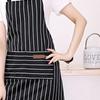 2 шт. Кухонный фартук для готовки с 2 карманами, регулируемый поварской фартук для мужчин и женщин, черная полоска