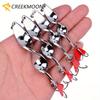 CREEKMOON 50 шт. Металлические вращающиеся блесны с вращением на 360 градусов, рыболовные приманки для дальнего заброса, твердые приманки для форели, блестки, искусственные приманки для рыбы 10 г 14 г 21 г 28 г