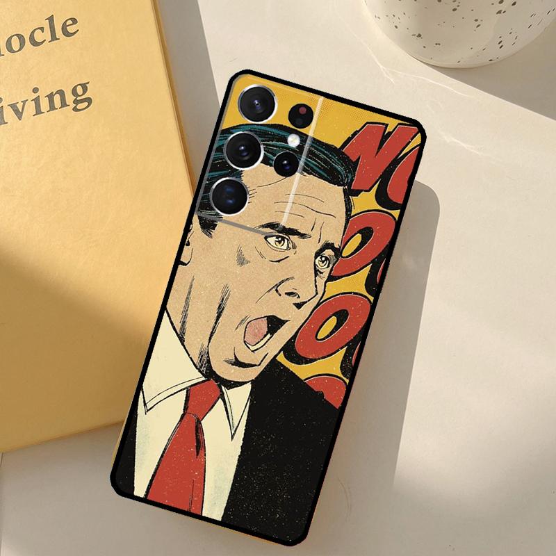 The Office Michael Scott Phone Case For Samsung Galaxy S23 S20 S21 S22 S24 S25 Ultra S9 S10 Plus S25 FE Cover Shell
