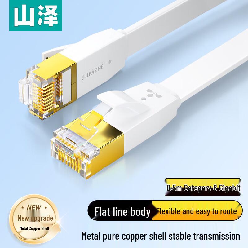 SAMZHE Плоский гигабитный Ethernet-кабель Cat6