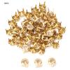 50PCS 6mm DIY Colorful Round Claw A Grade Crystal Rhinestones for Crafts Decoration(Gold)