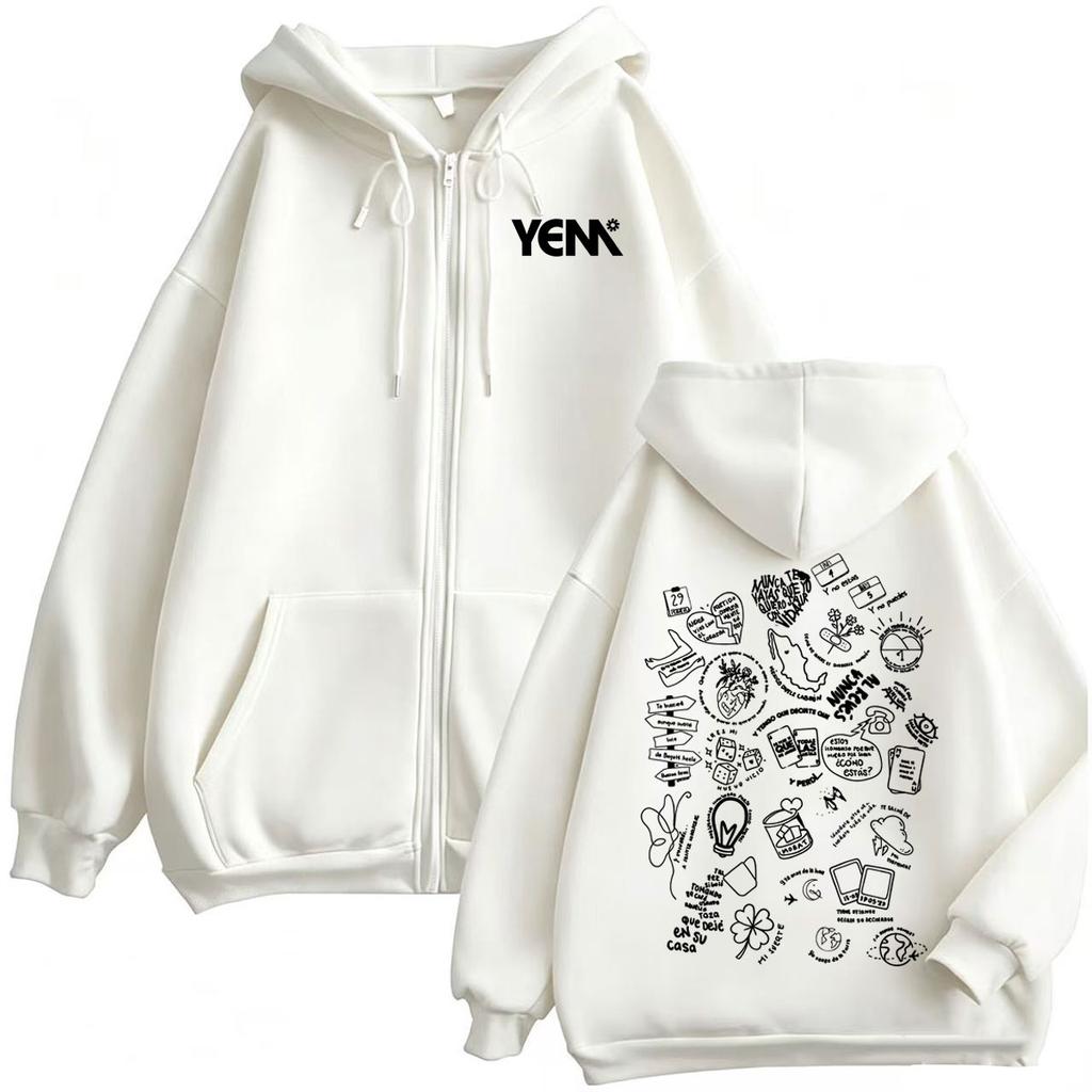 Morat Asuntos Pendientes Yem Zipper Hoodies Men's Harajuku Hip Hop Sweatshirt Jacket Coats Casual Pullovers