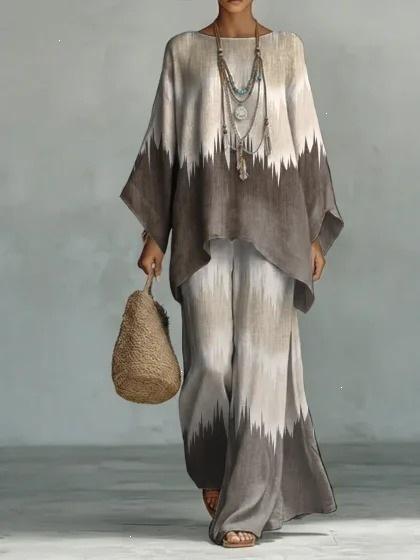European and American women's Y1 plus-size slimming ethnic style long dress set, bohemian casual plus-size dress