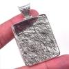 Natural Black Rutile Gemstone 925 Solid Sterling Silver Gift Pendant 2.25" L7a54
