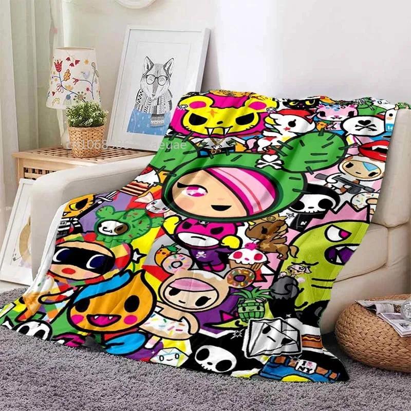 Японский стиль Tokidoki Плед Аниме Фантастический Принт Фланелевые Пледы для Кроватей Диванов Теплое Постельное Белье Мягкий Плед