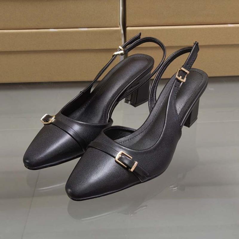 Дизайнерские осенние туфли на высоком каблуке для женщин, винтажные черные туфли с квадратной головкой и пряжкой на ремне, большие размеры, профессиональные женские туфли-лодочки
