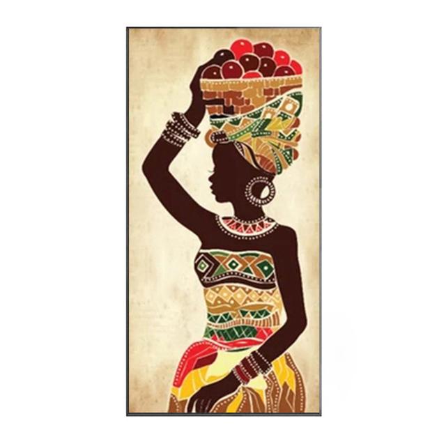 Знаменитое африканское женское платье, силуэт, стиль, настенный художественный постер, украшение для дома, холст, картина, печать изображений