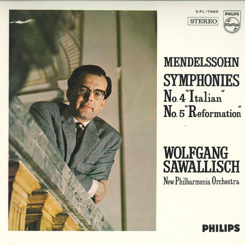LP Record WOLFGANG SAWALLISCH - Mendelssohn: "Italy", "Reformation" SFL7966 PHILIPS Japan Obi Classical Used