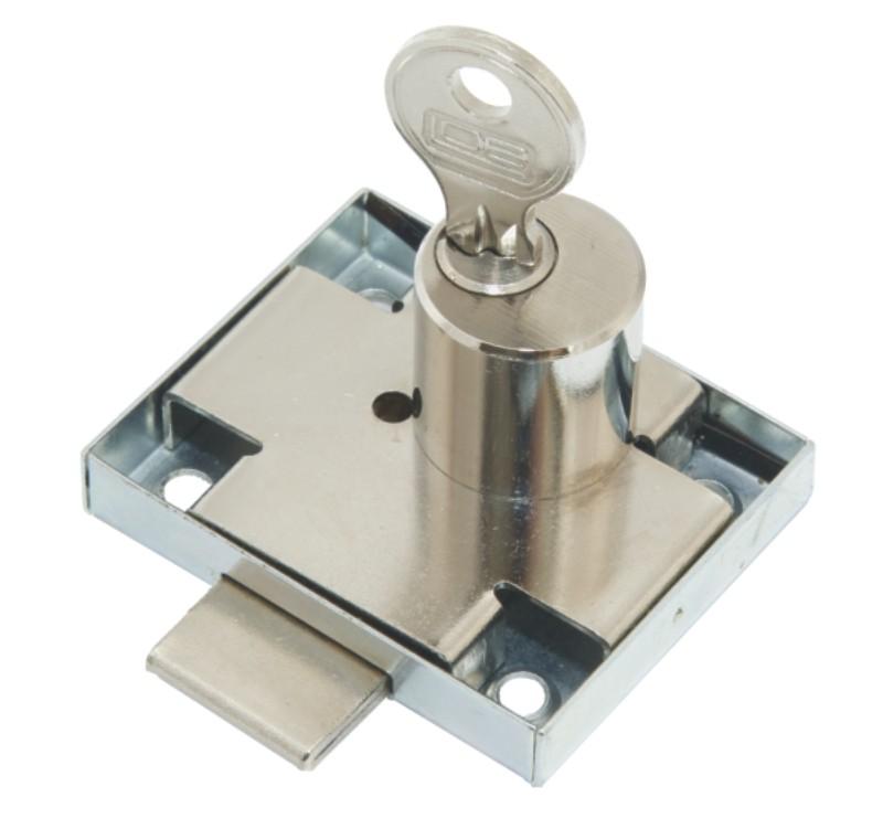 Zmb-2 Nickel-Plated Furniture Lock, Left - Mp Zm-2 Le
