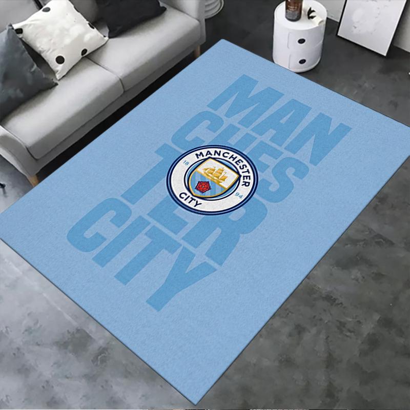 Manchester City Football Clu Carpet Rug for Living Room Bedroom Home Sofa Decoration,Kids play Non-slip Floor Mat