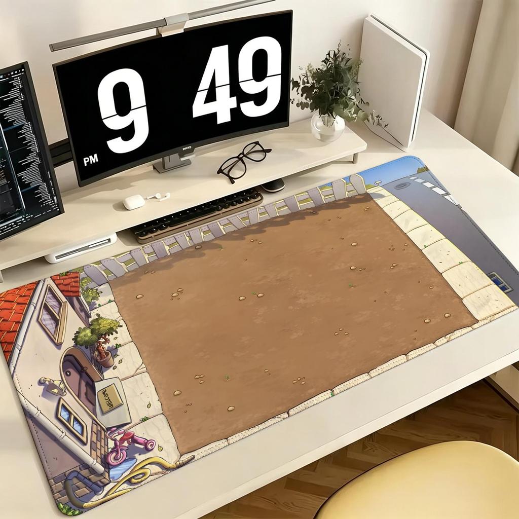 Plants Vs Zombie Pvz Maps Pro ESports Gaming Mousepad Extra Large NonSlip Stitched Edge Keyboard Laptop Desk Mat For Pc Gamer