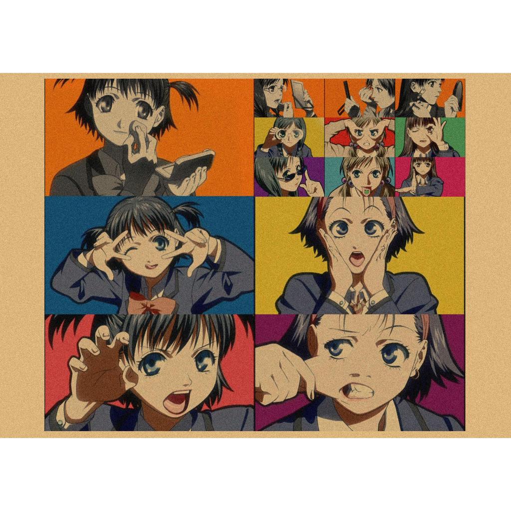 Retro Japanese Anime Poster - Yasuomi Umetsu's Killer Girl on Kraft Paper Wall Art Mural 262