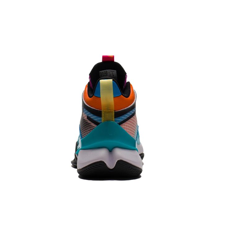 Баскетбольные кроссовки Li Ning Youth Team 2.0 с противоскользящими амортизирующими свойствами, прочные, средней высоты, детские баскетбольные кроссовки черного и оранжевого цветов YKBS016-1