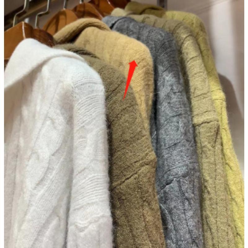 Women's Autumn and Winter Retro Twist Hooded Pullover Sweater