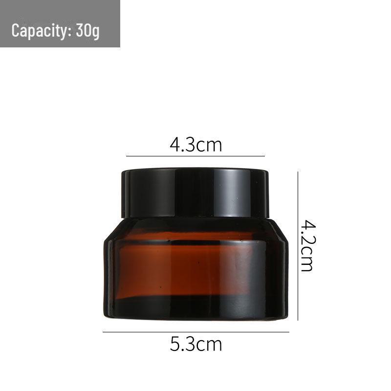 Amber Glass Cream Bottle - Eye & Face Cream, Sunscreen, Light-Proof Cosmetic Sample Container