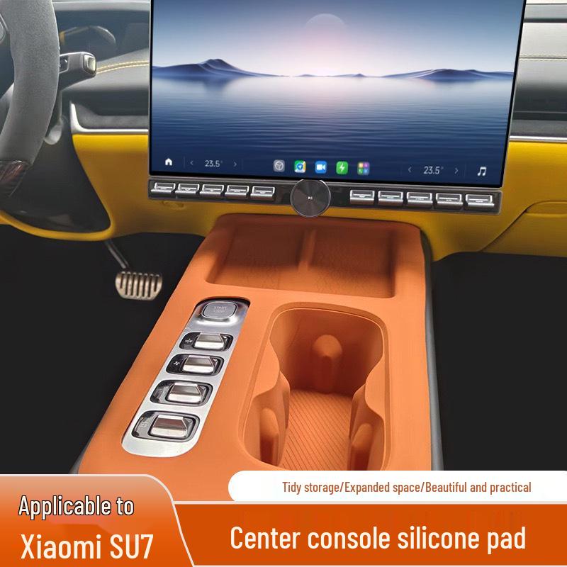 Xiaomi SU7 Silicone Car Console Wireless Charging Anti-Slip Cup Holder Pad