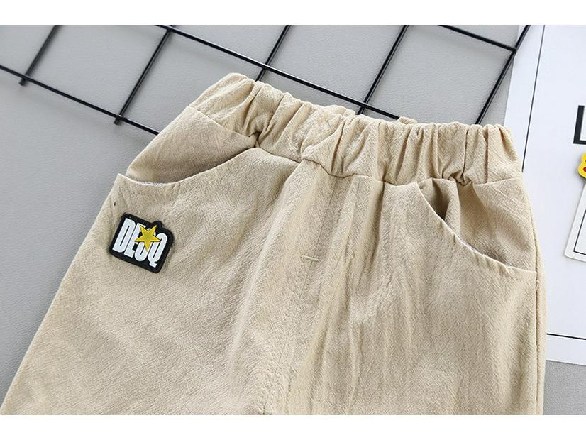 Модный летний комплект-двойка для маленьких мальчиков с коротким рукавом