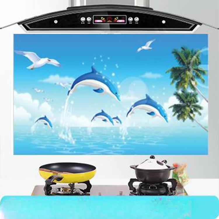 Большая кухонная машинка для ламповой сажи, маслостойкая наклейка, устойчивая к высоким температурам, маслостойкая наклейка, керамическая плитка, шкаф, декоративная настенная наклейка