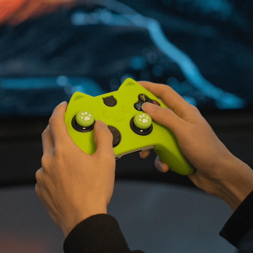 Отчаянно Силиконовый Защитный Чехол для Геймпада Xbox Дизайн Кошачьи Ушки Мультяшный Милый Аксессуары для Игровой Консоли G-X1-SS-CC-BI