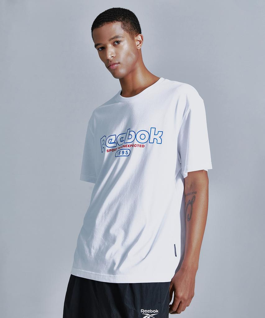 Reebok Базовая графическая футболка - Белая