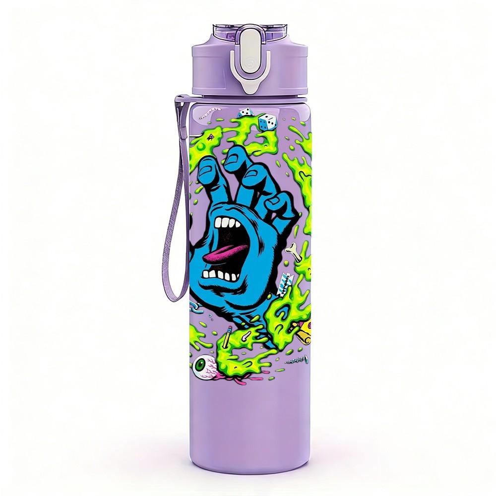 1PC Blue Monster Cartoon 750ml sports water bottle leakproof straw lid outdoor office home
