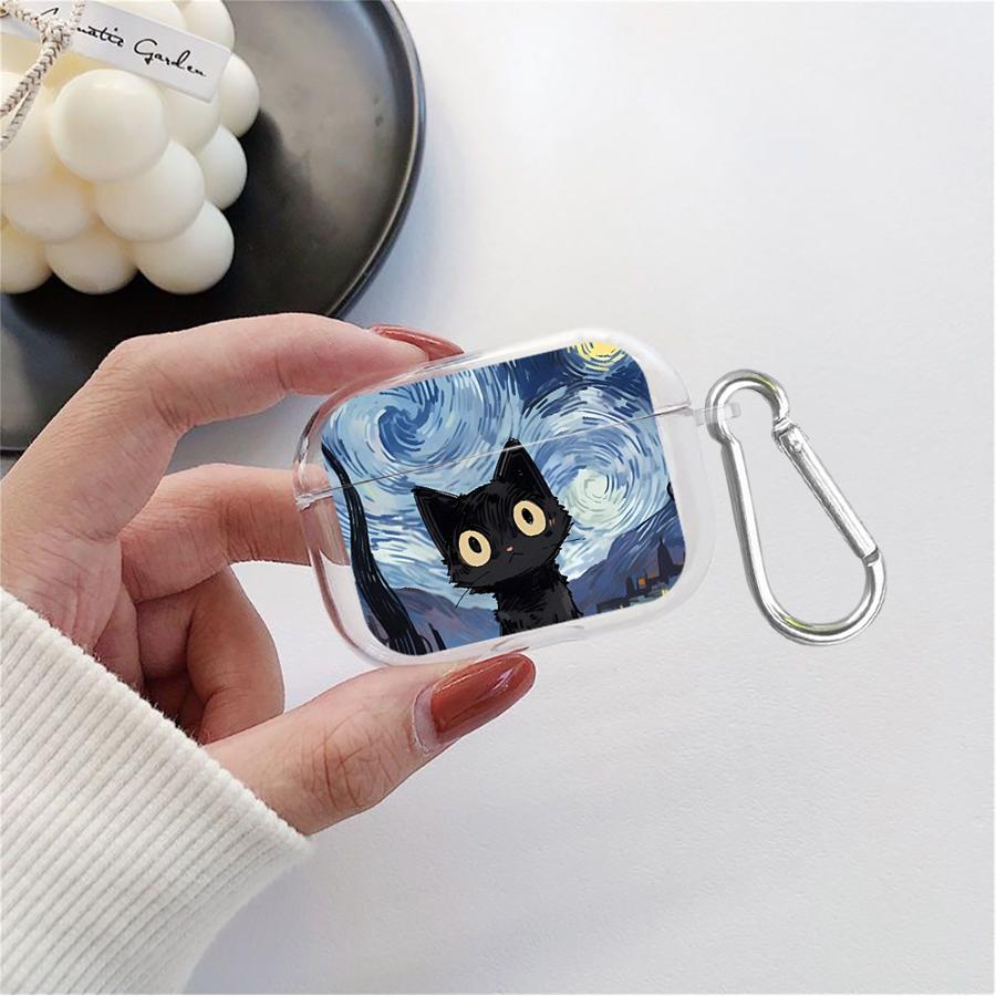 Мультяшный Кот Прозрачные Чехлы Для Наушников Чехол Для Airpods Pro2 2 4 Pro Pro3 1 3