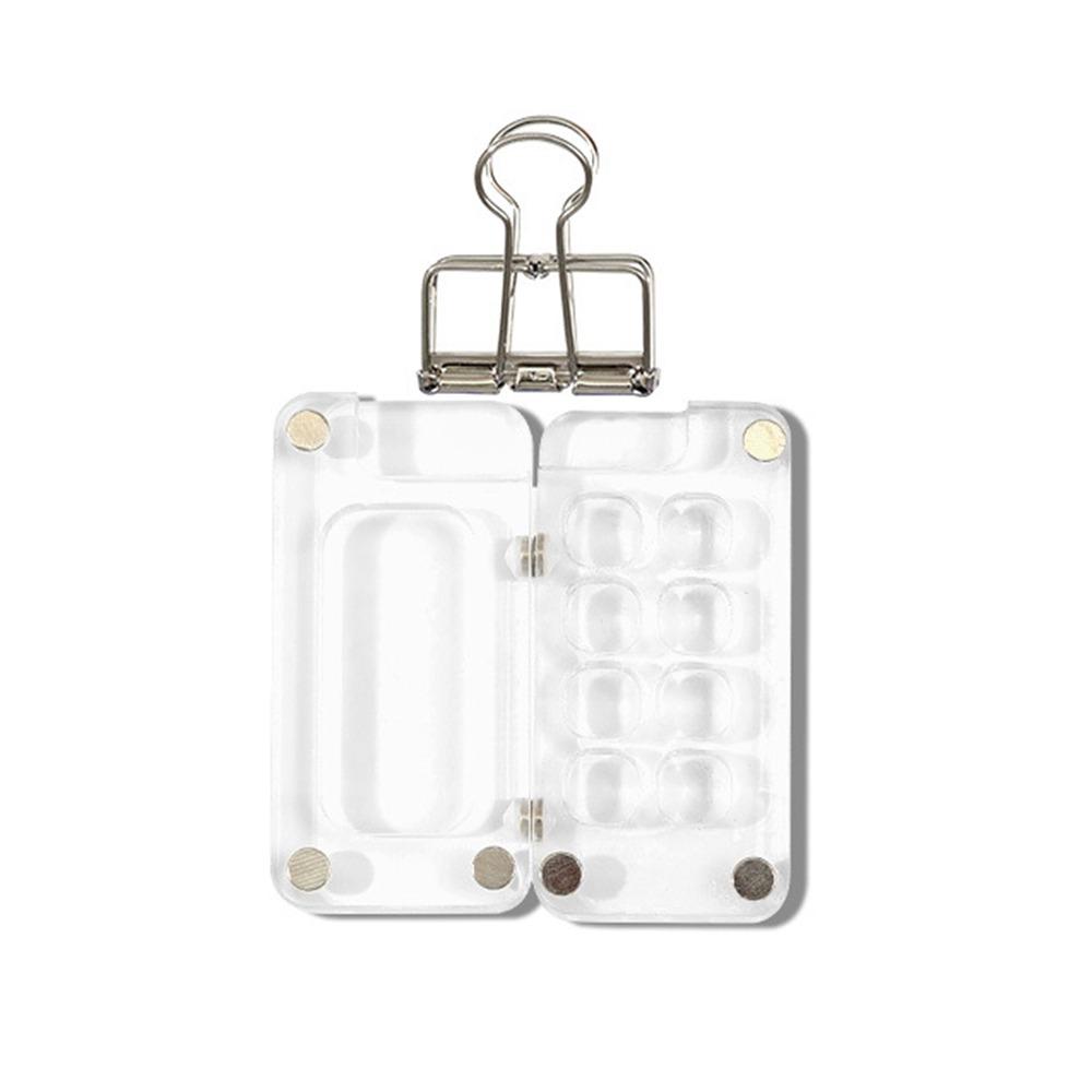 Acrylic Watercolor Paint Palette Magnetic Quicksand Travel Painting Tray Waterproof Mini Paint Pigment Box Outdoor