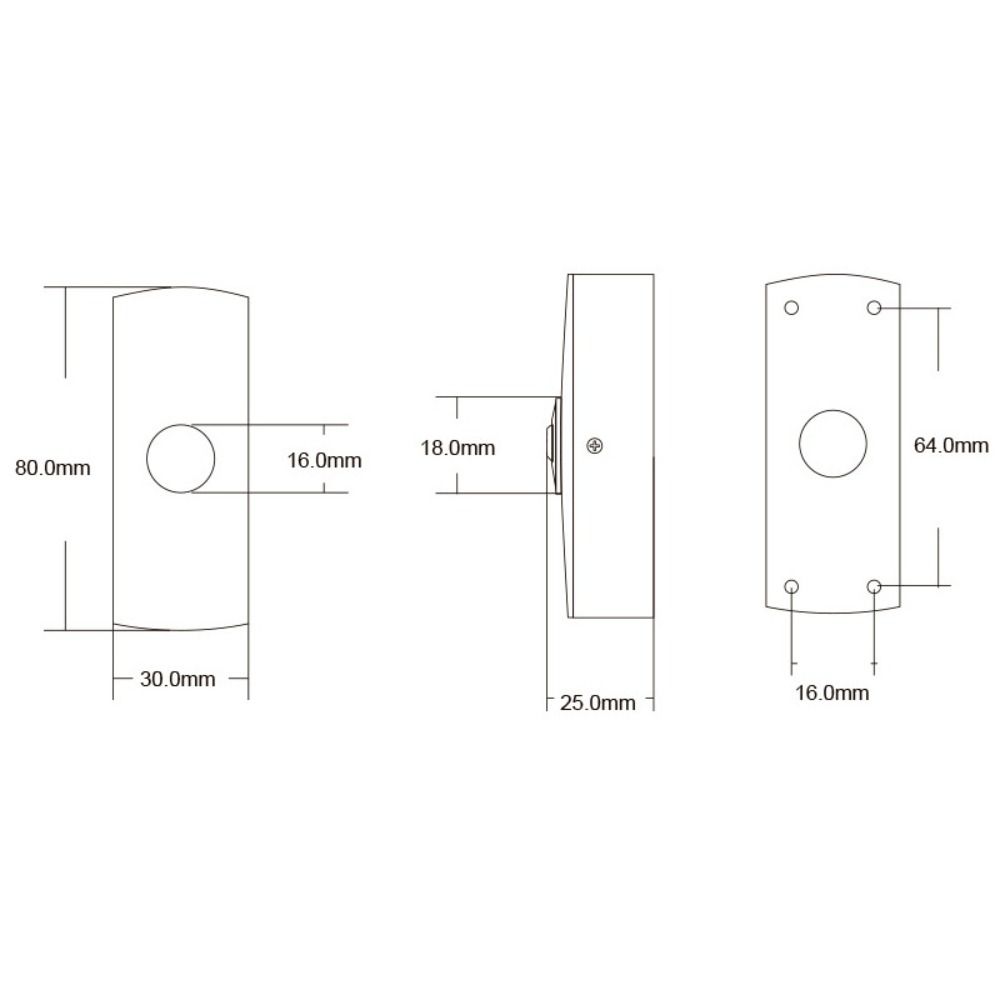 Waterproof Push to Exit Button DC 12V Door Opening Switch Professional Access Control Button Gate