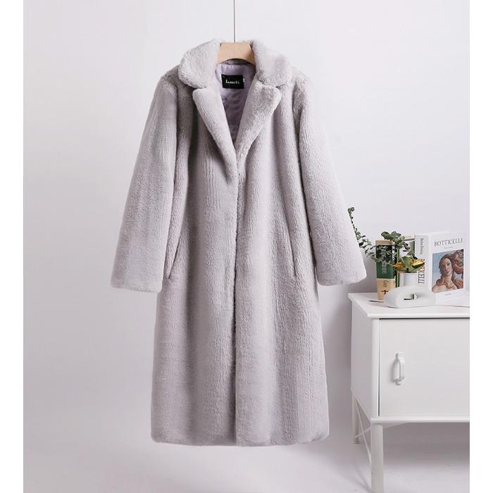 Зимнее женское пальто, свободное пальто средней длины, женское пальто с воротником для волос