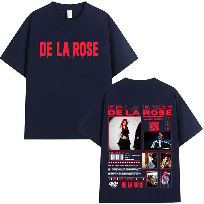 Singer De La Rose Album Graphic Print Tshirt Mens Clothes Humor High Quality Oversized Tshirt Hip Hop Casual Summer Y2K T Shirt