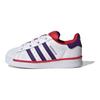 adidas Оригинальные Superstar El Удобные Амортизирующие Прочные Низкие Кроссовки Детские Кроссовки Бело-Фиолетовые FV3661