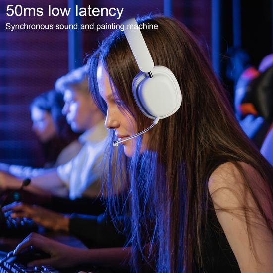 Беспроводные накладные наушники с шумоподавлением, наушники с Bluetooth-совместимостью 5.3 с микрофоном, до 20 часов работы от аккумулятора, игровые спортивные наушники