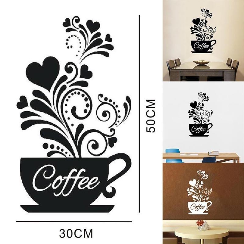 Сделай сам, наклейки на стену, наклейка на чашку кофе, украшение на стену, съемный домашний кухонный художественный декор, W