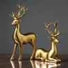 Deer Statue Standing and Sitting Resin Sculpture Reindeer Statue Decoration Deer Decoration Home Entrance Desktop Decoration
