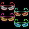 Cool LED Glowing Glasses Double Colors Fluorescent Glasses Neon Glasses  Halloween Costumes