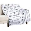 Raccoon Comic Pattern Throw Blanket Giant Sofa Blanket Furry Blankets Manga