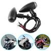 2pcs Motorcycle Bullet Amber Turn Signals Indicator Lighting Lamp Black