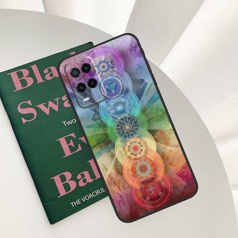 Mandala Chakra Yoga Case For Oppo A15 A16 A17 A52 A72 A76 A96 A54 A74 A94 A54S A57S A58 A78 A98 A57 A77 Cover