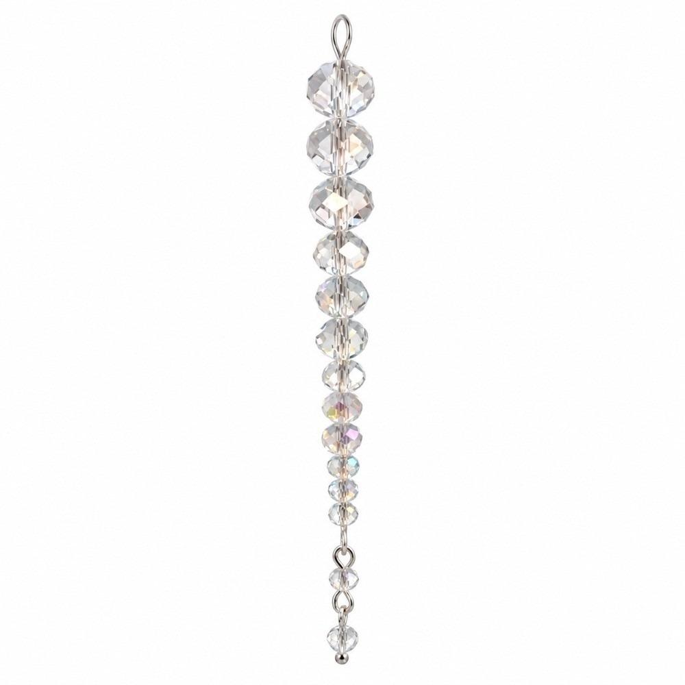 Xmas Tree Shape Crystal Beads Pendant Transparent Christmas Tree Pendant Party Decoration