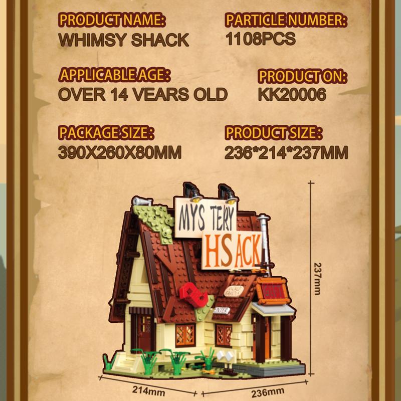 Нетоксичные 1108 деталей Строительные блоки «Таинственный дом» Классическая модель Лесная хижина из мультфильма Настольное украшение Образовательная игрушка «Сделай сам» для детей Праздничные подарки