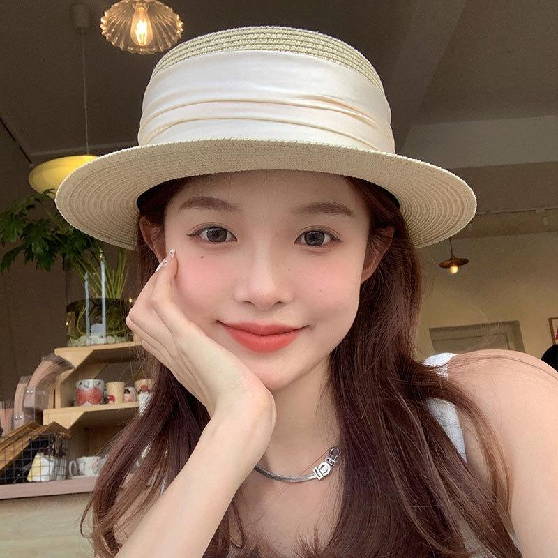 Соломенная шляпа женская летняя солнцезащитная шляпа-ведро для путешествий шляпа-котелок