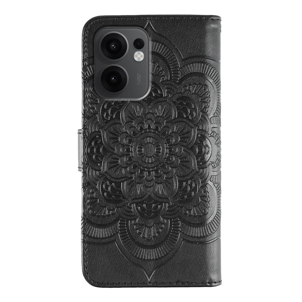 For Oppo Reno13 F 4G/5G Case PU Leather Mandala Imprinted Design Wallet Phone Cover