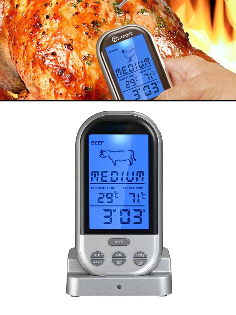 Беспроводной зонд для еды, мяса, духовки, термометра для барбекю, цифрового дистанционного управления, приготовления пищи на кухне
