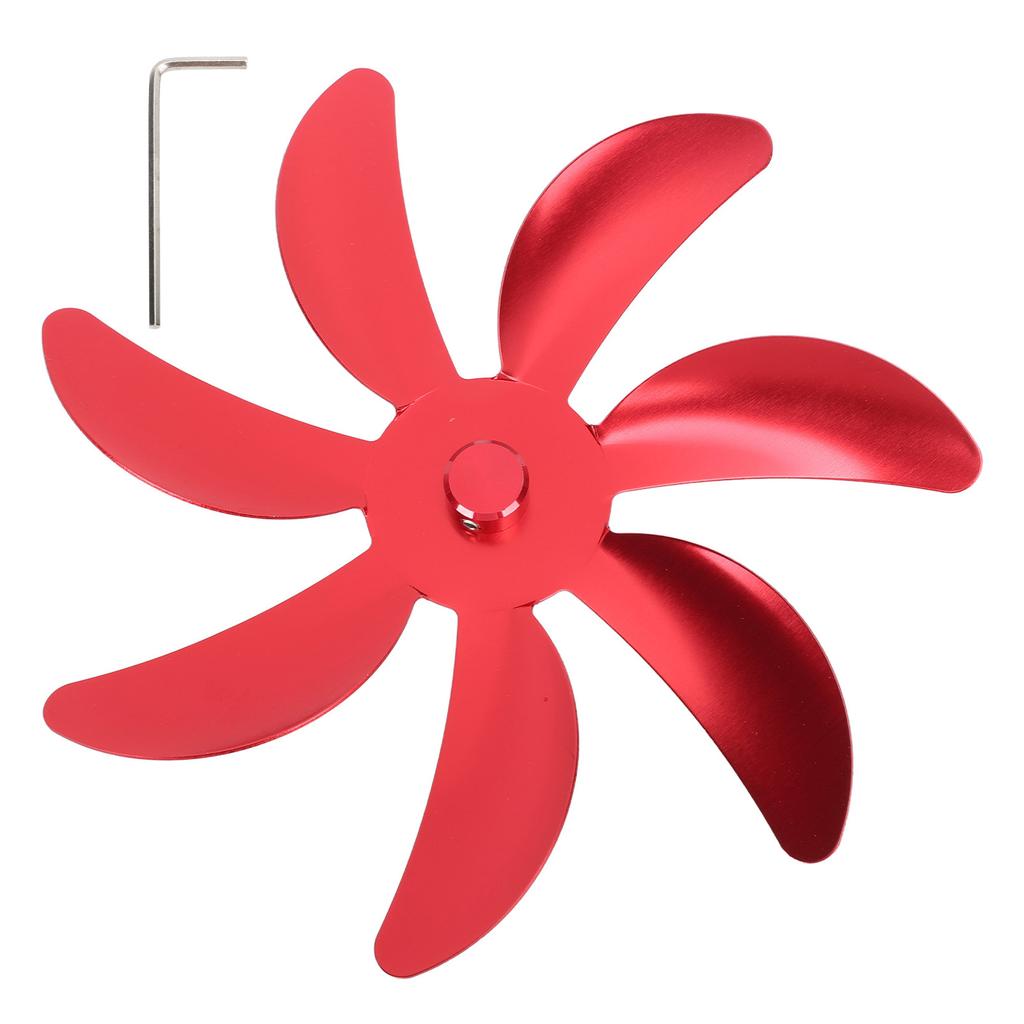 Вентилятор для печи Лопасть из алюминиевого сплава 7 лопастей Простая установка Универсальная замена лопасти вентилятора для камина