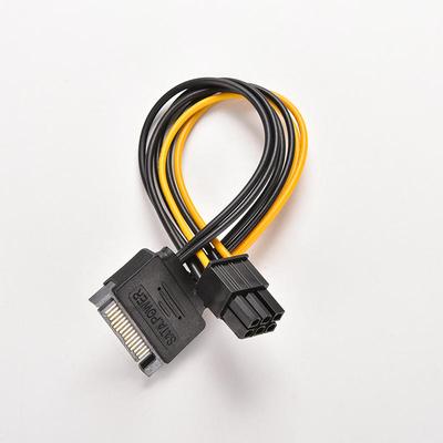 Sata 15-контактный разъем для подключения к 6-контактному разъему Pci-Express Pci-E Card, кабель питания 20 см